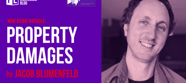 title page for the F&L blog post "Property Damages" by Jacob Blumenfeld